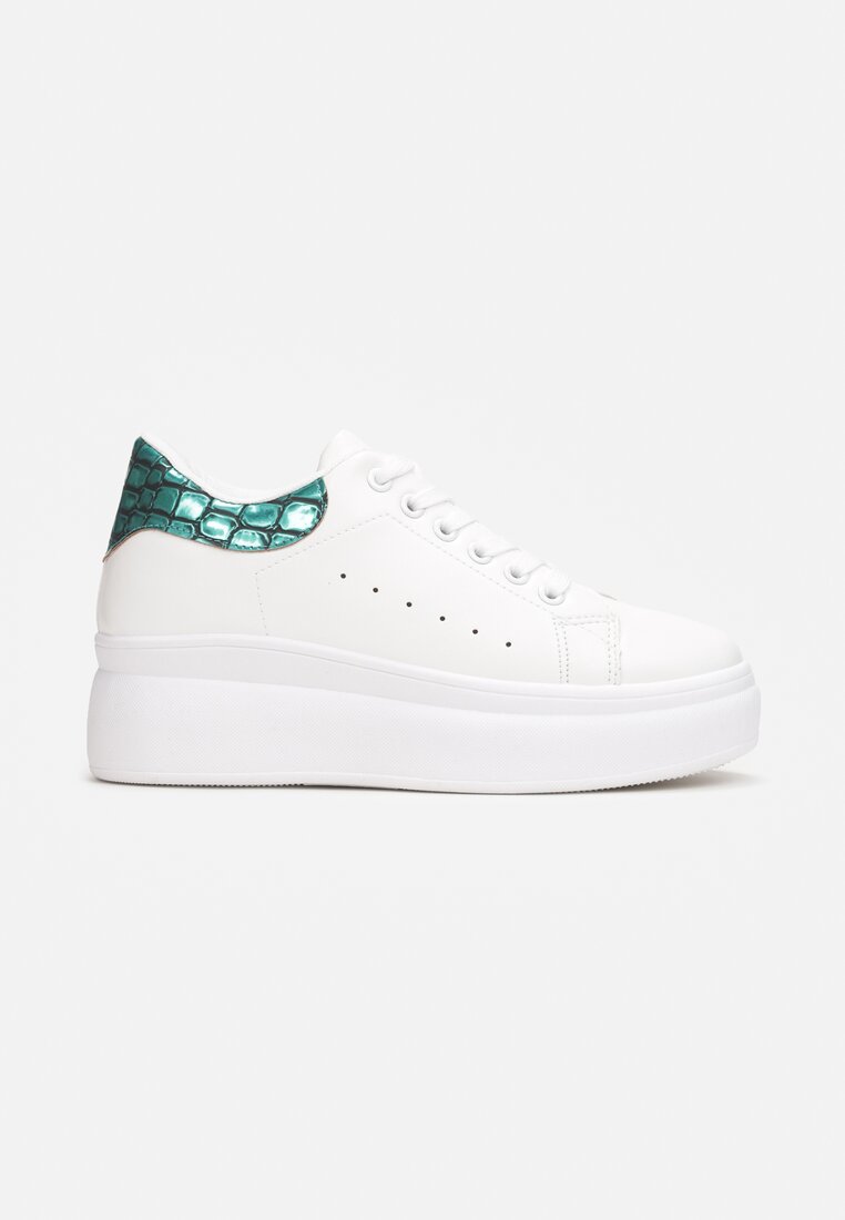 Biało-Zielone Sneakersy Moor