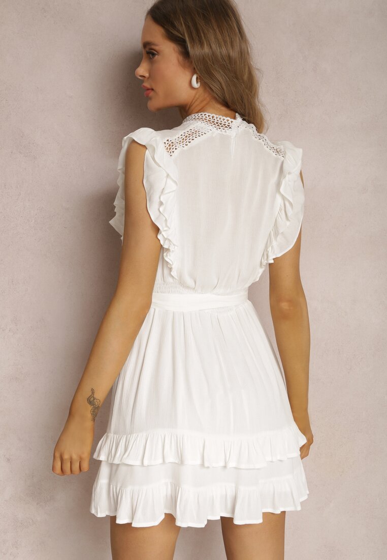 Biała Sukienka Sageilise