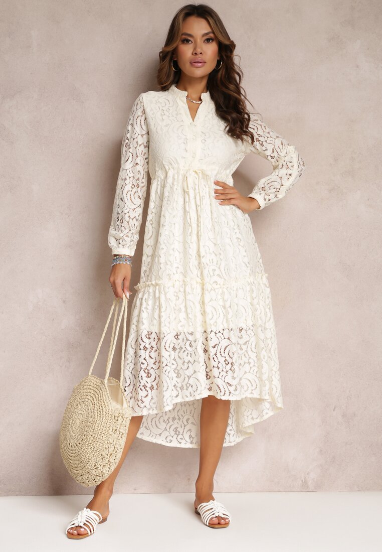 Biała Sukienka Lepheis