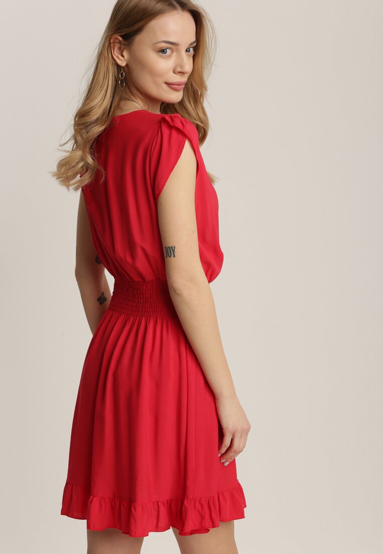 Czerwona Sukienka Leucopheu