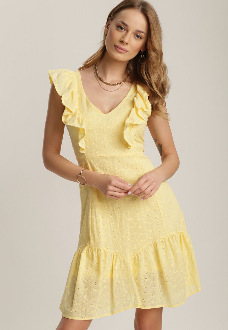 Żółta Sukienka Kisallis
