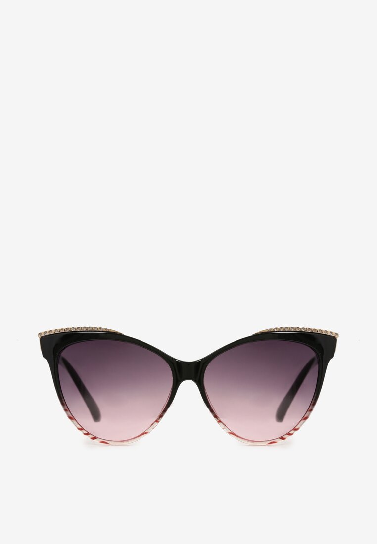 Czarno-Różowe Okulary Przeciwsłoneczne Isose