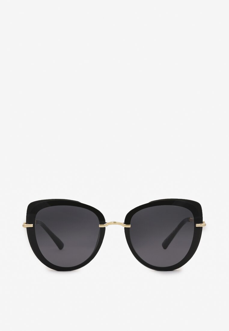 Czarno-Złote Okulary Przeciwsłoneczne Ivaza