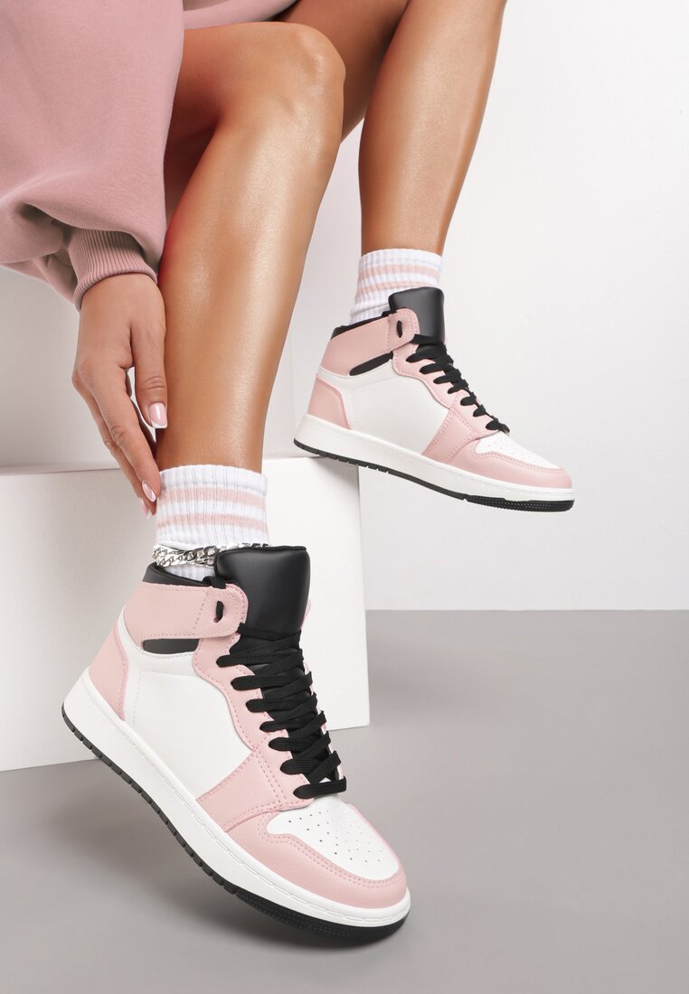 Biało-Różowe Sneakersy Ciryse