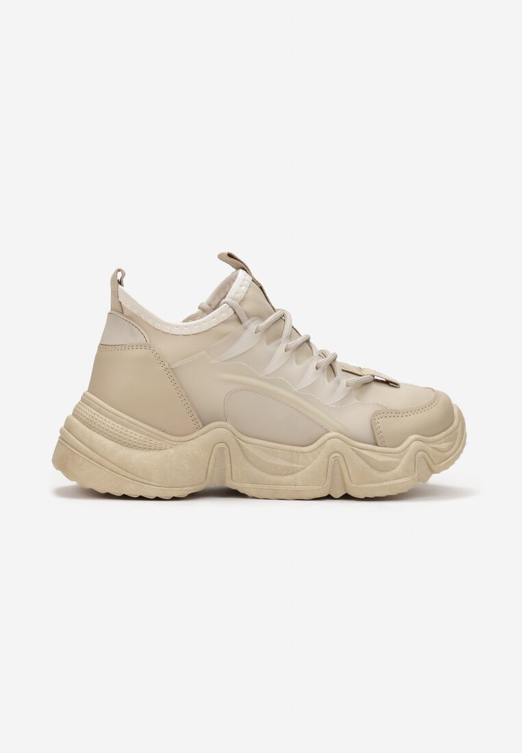 Ciemnobeżowe Sneakersy Emou