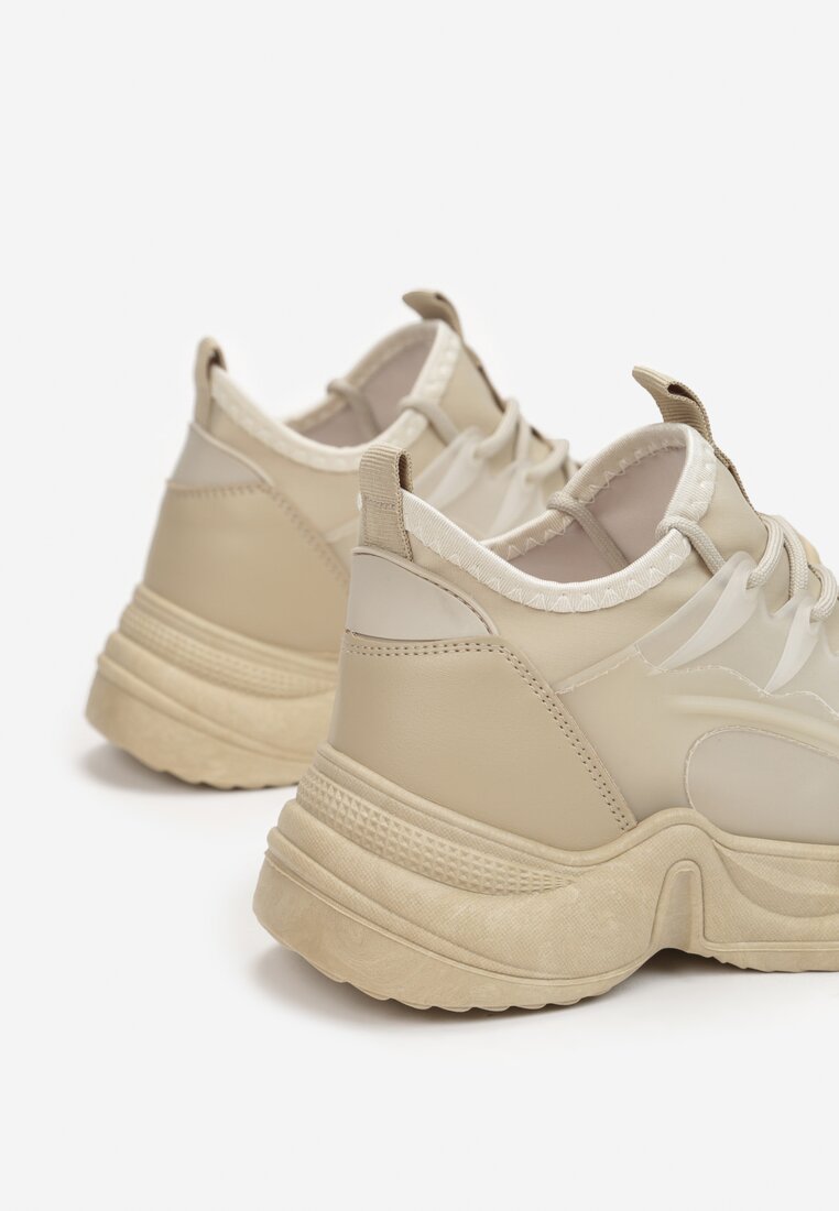 Ciemnobeżowe Sneakersy Emou
