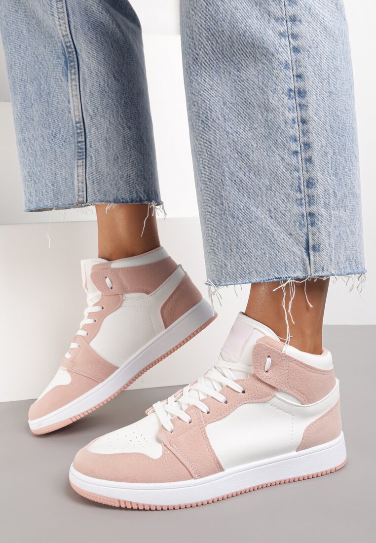Biało-Różowe Sneakersy Venevel