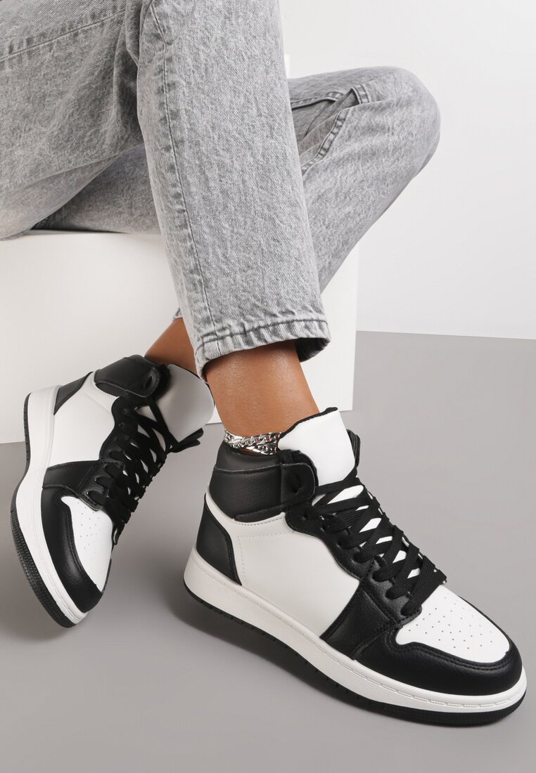 Czarno-Białe Sneakersy Dodnusea