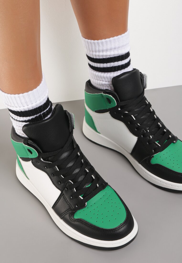 Biało-Zielone Sneakersy Dodnusea