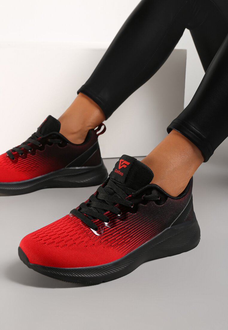 Czarno-Czerwone Buty Sportowe Zabkiel