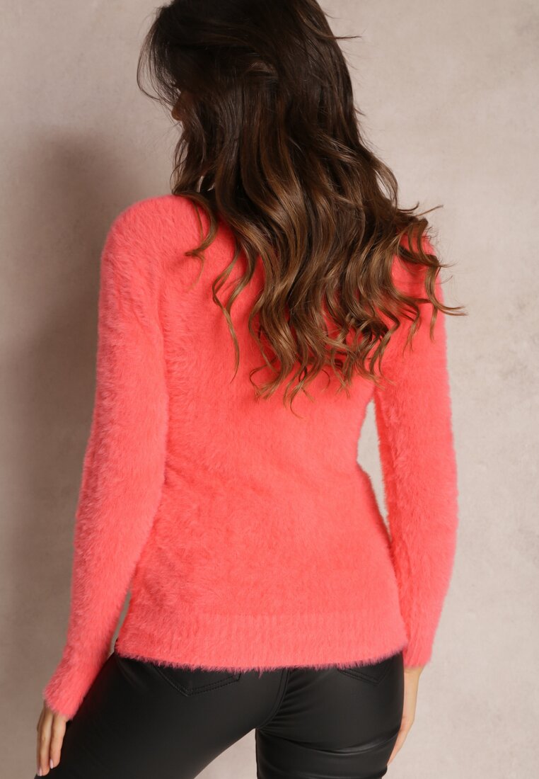 Różowy Sweter Wełniany Aegiopis