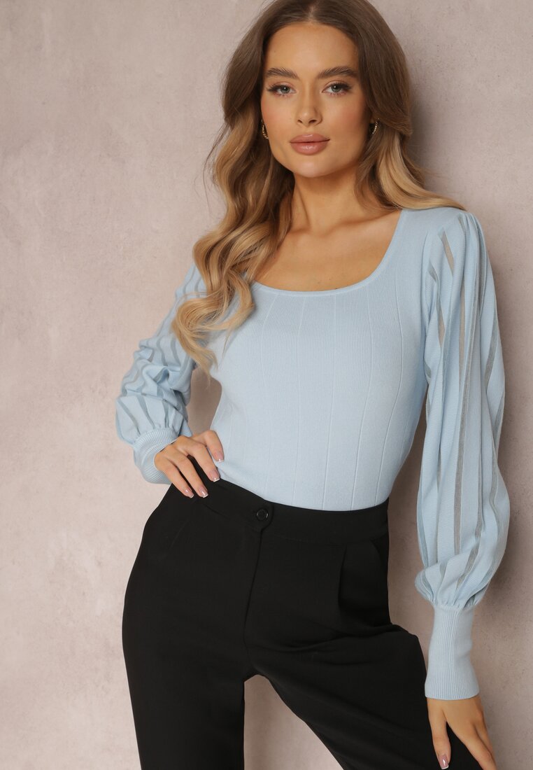 Jasnoniebieski Sweter Faenyana