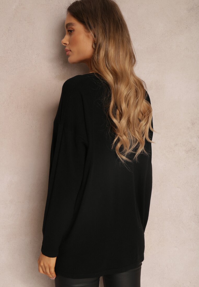 Czarny Sweter Oversize Serne