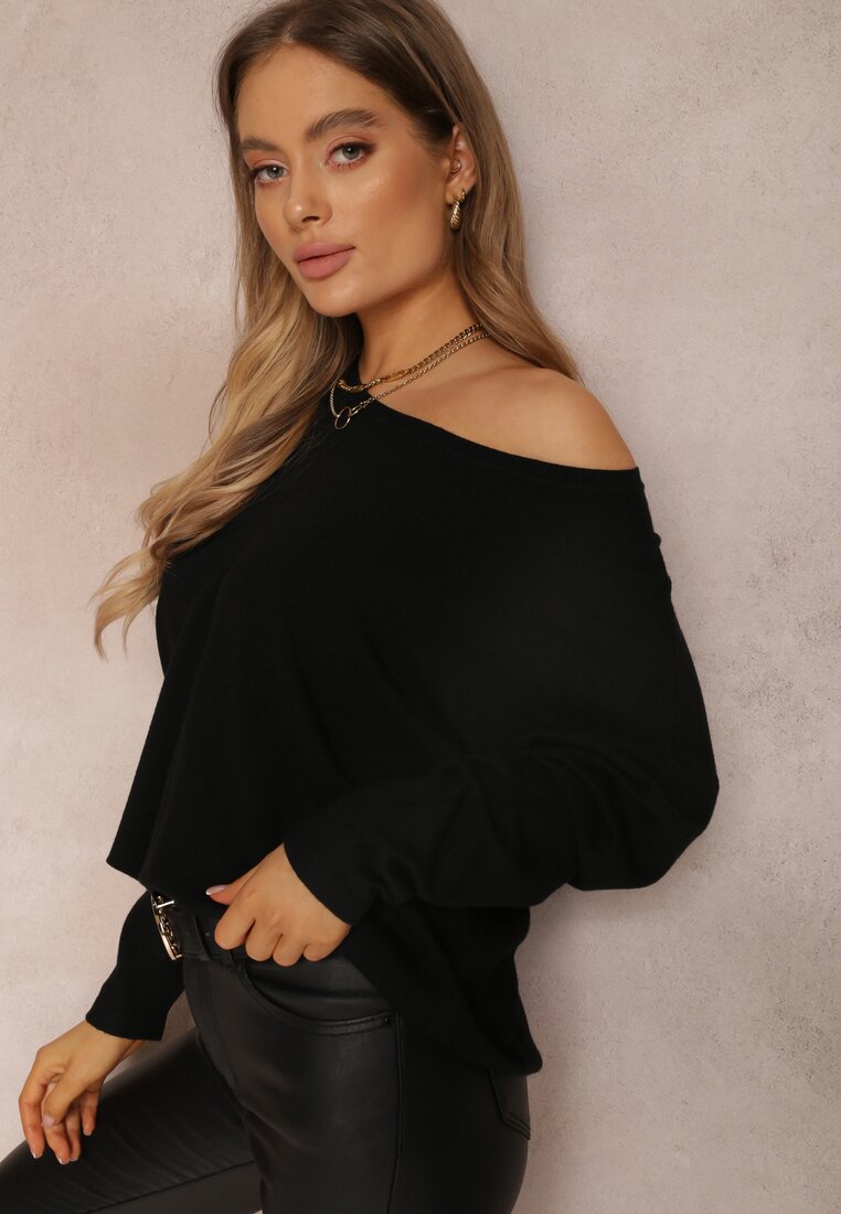 Czarny Sweter Oversize Serne