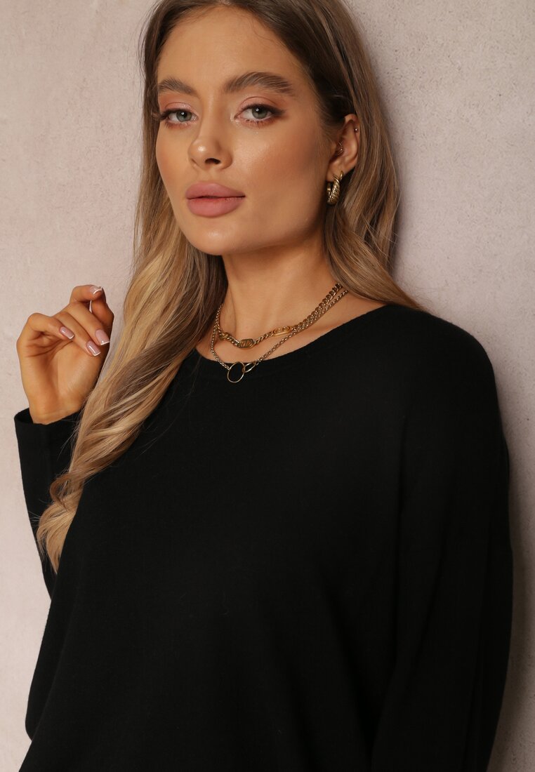 Czarny Sweter Oversize Serne