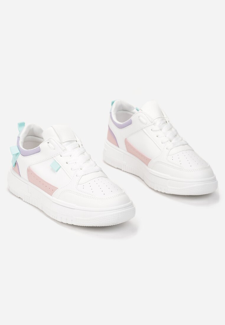 Biało-Różowe Sneakersy Galereia