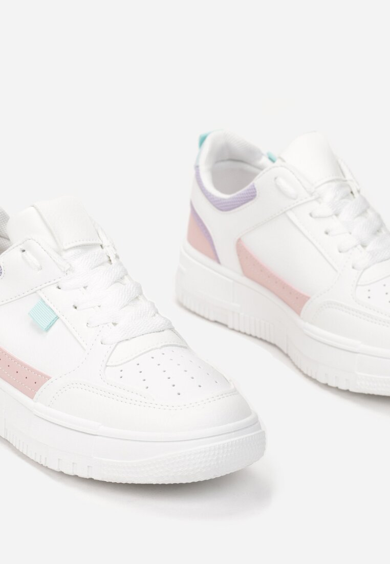 Biało-Różowe Sneakersy Galereia