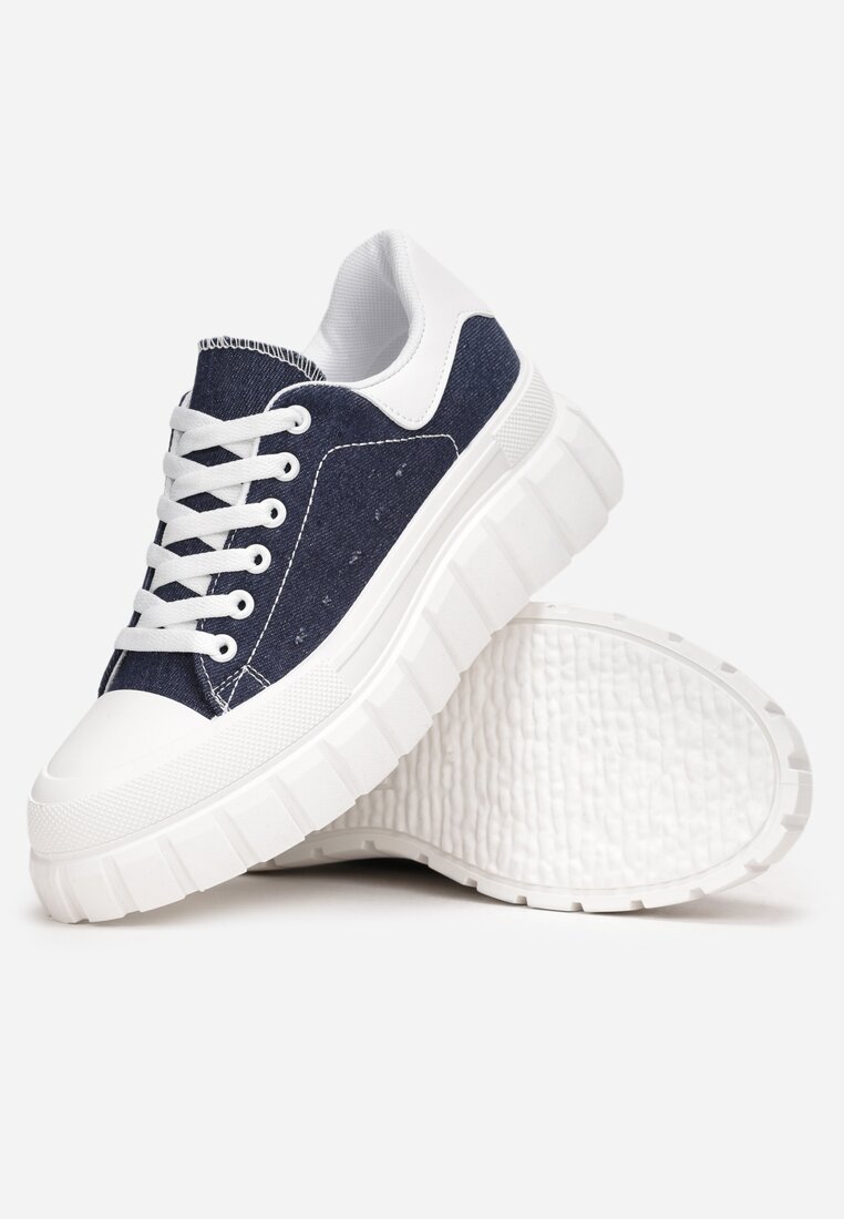 Biało-Niebieskie Sneakersy Cythope