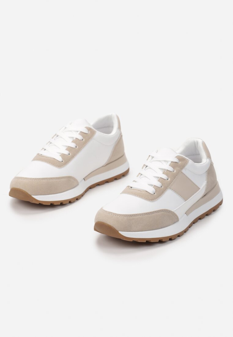 Beżowo-Białe Sneakersy Theophelle