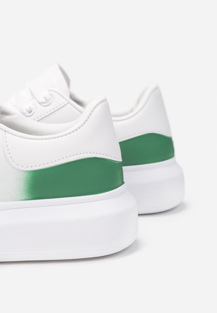 Biało-Zielone Sneakersy Asteina