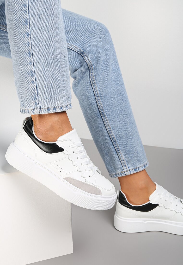 Biało-Czarne Sneakersy Cillastis