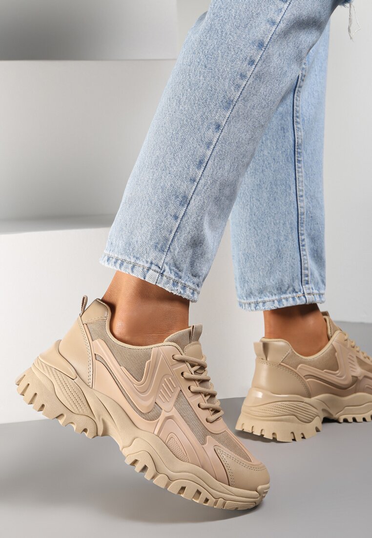 Beżowe Sneakersy Pronastis