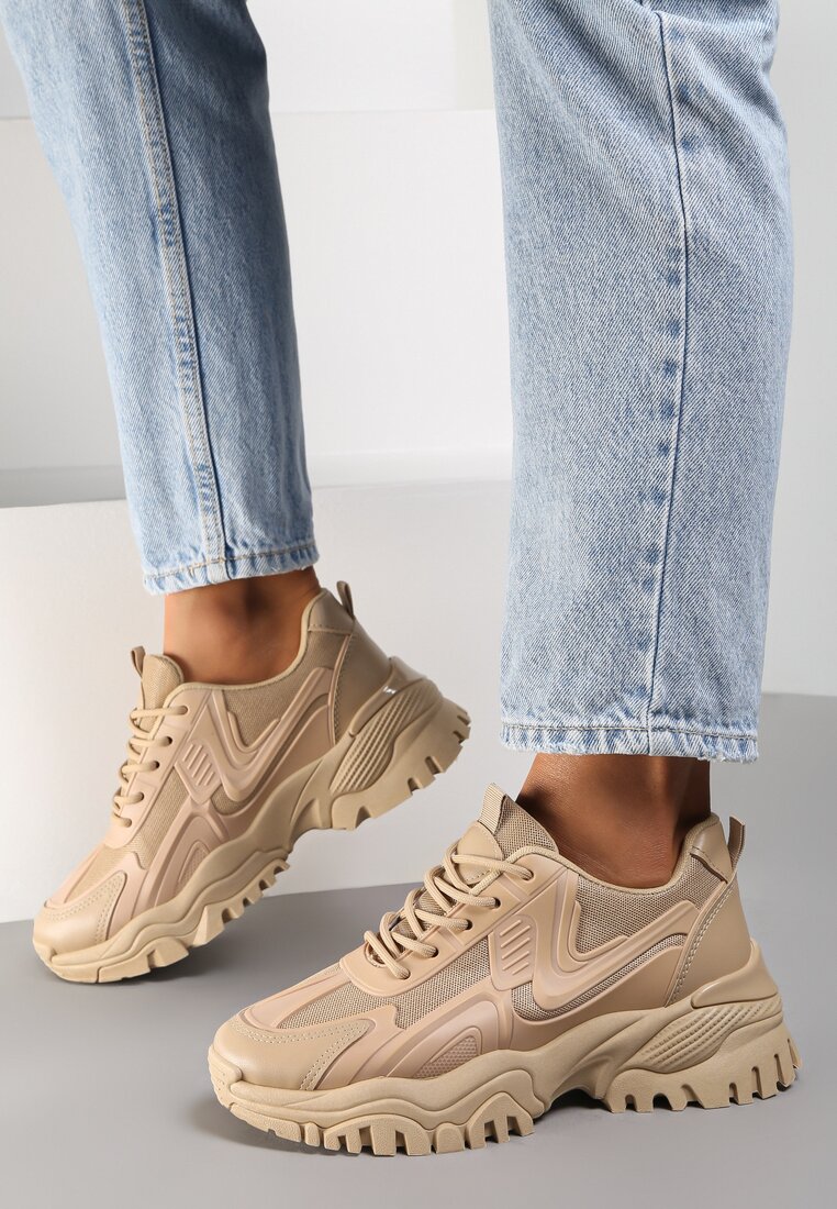 Beżowe Sneakersy Pronastis