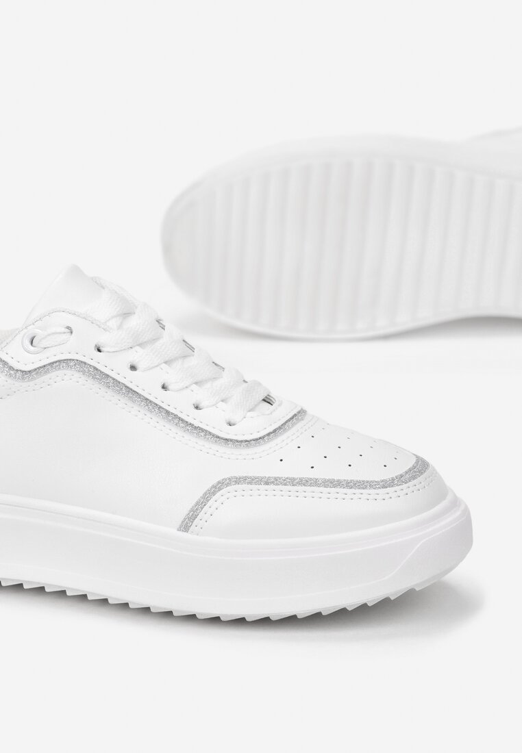 Biało-Srebrne Sneakersy Oreithoreia