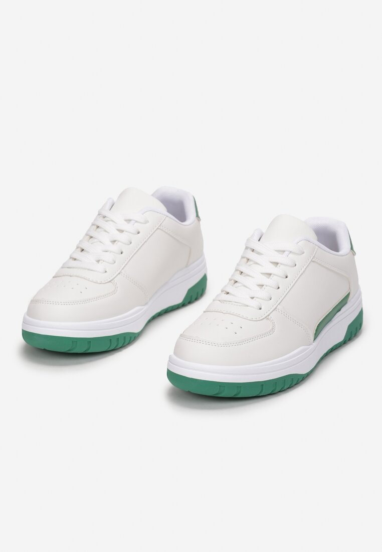 Biało-Zielone Sneakersy Egosyne