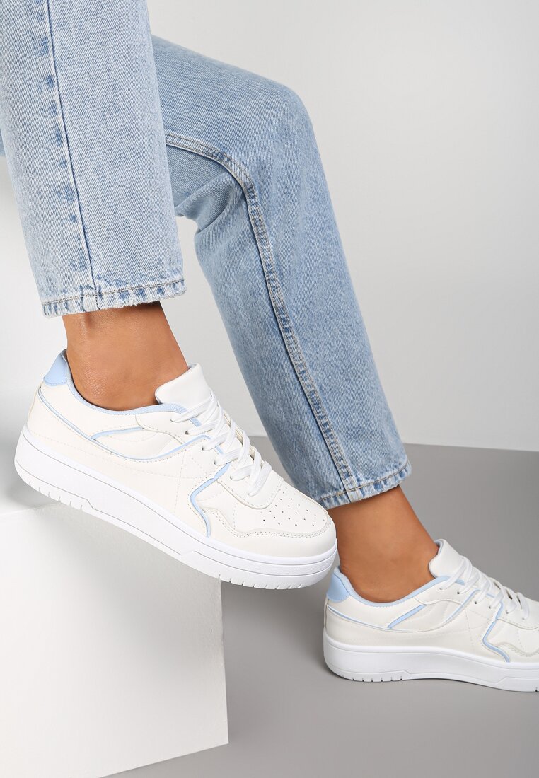 Biało-Niebieskie Sneakersy  Canastis