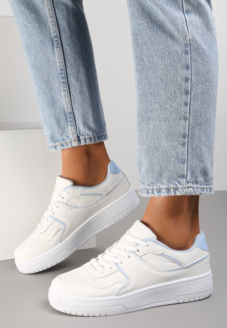 Biało-Niebieskie Sneakersy  Canastis