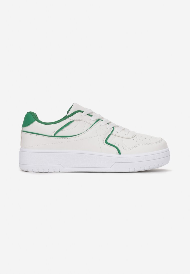 Biało-Zielone Sneakersy Canastis