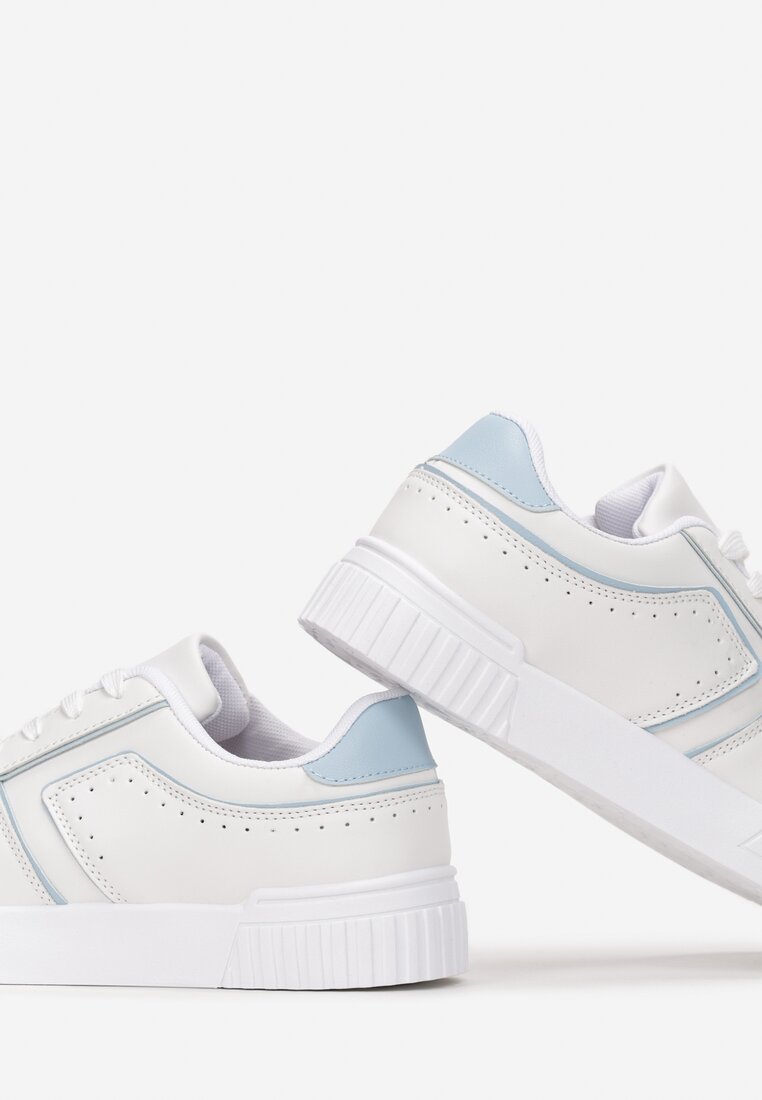 Biało-Niebieskie Sneakersy Calyne