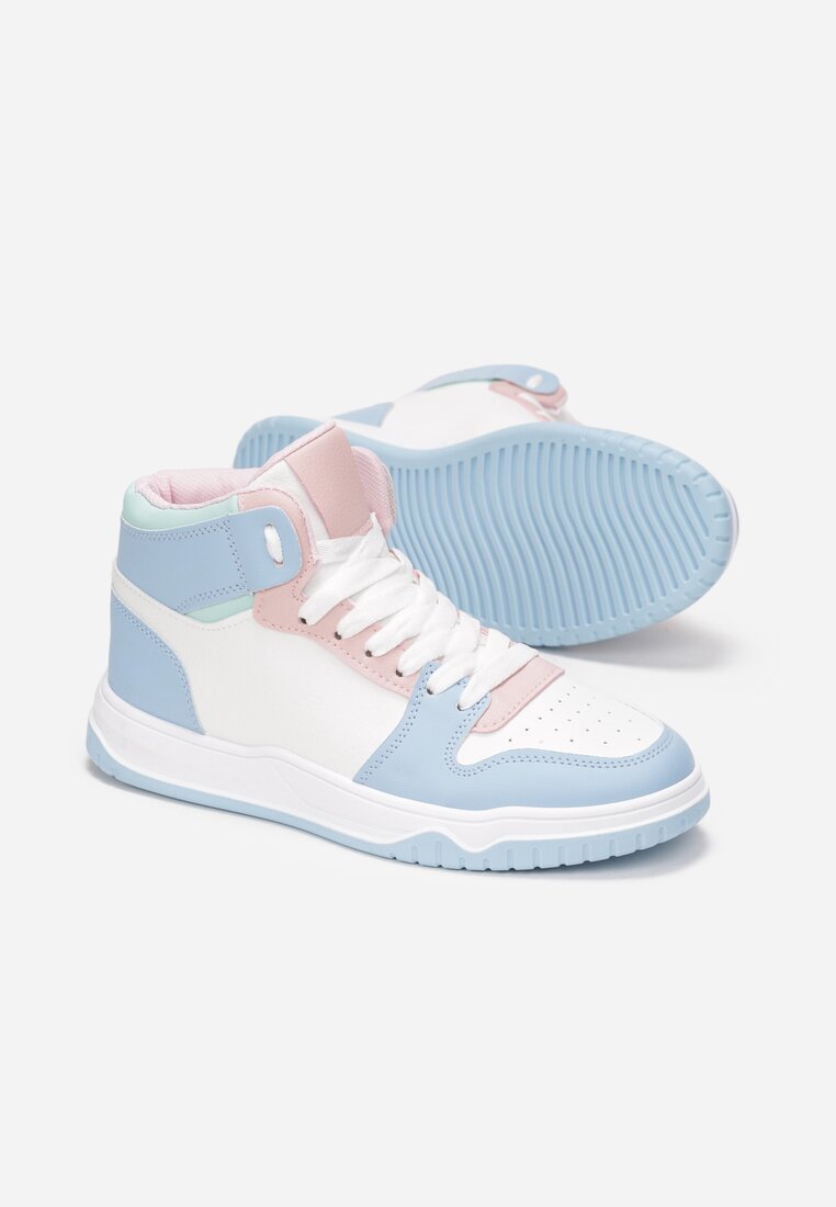 Biało-Niebieskie Sneakersy Alcaris