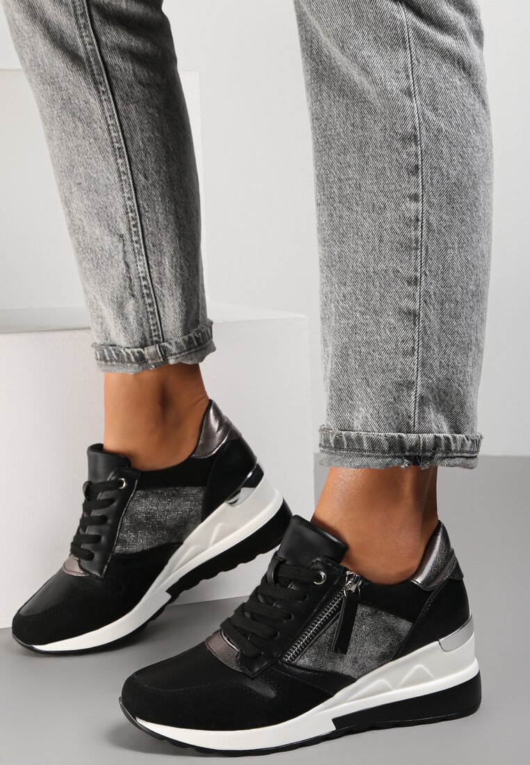 Czarne Sneakersy Thellerine