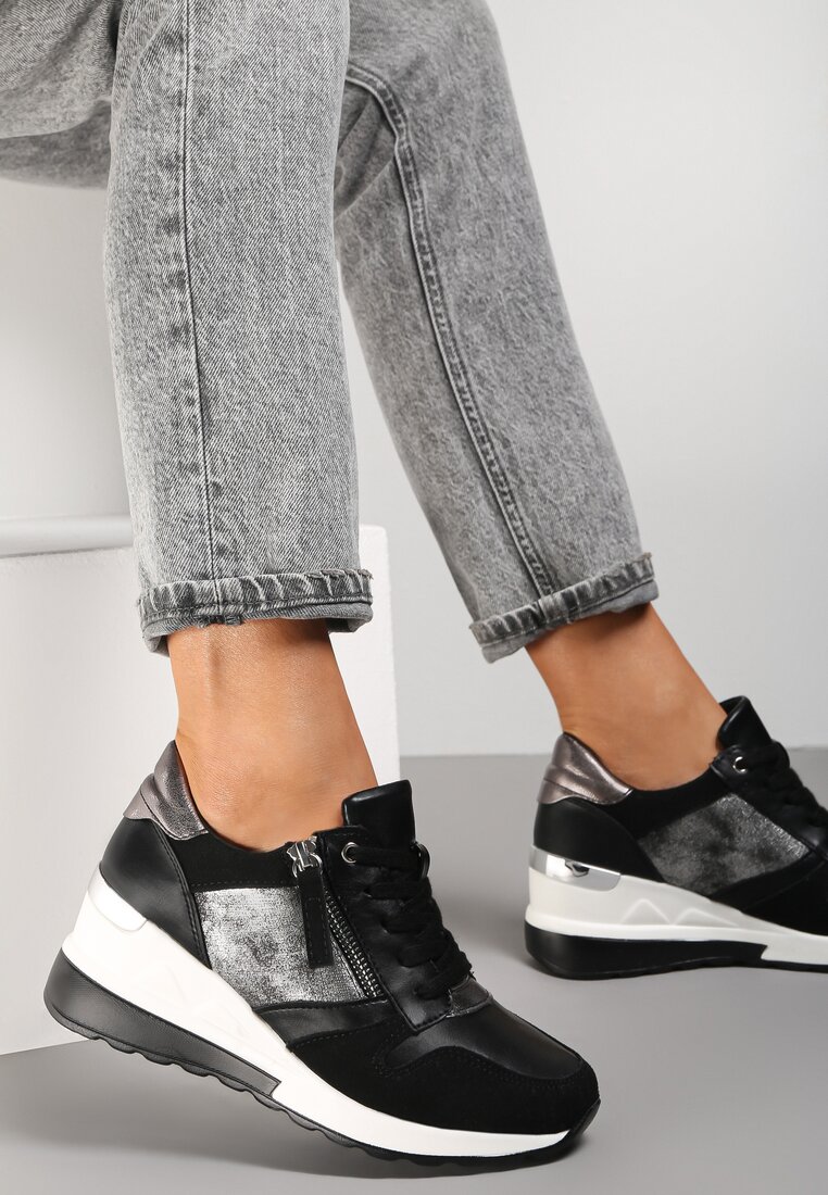 Czarne Sneakersy Thellerine