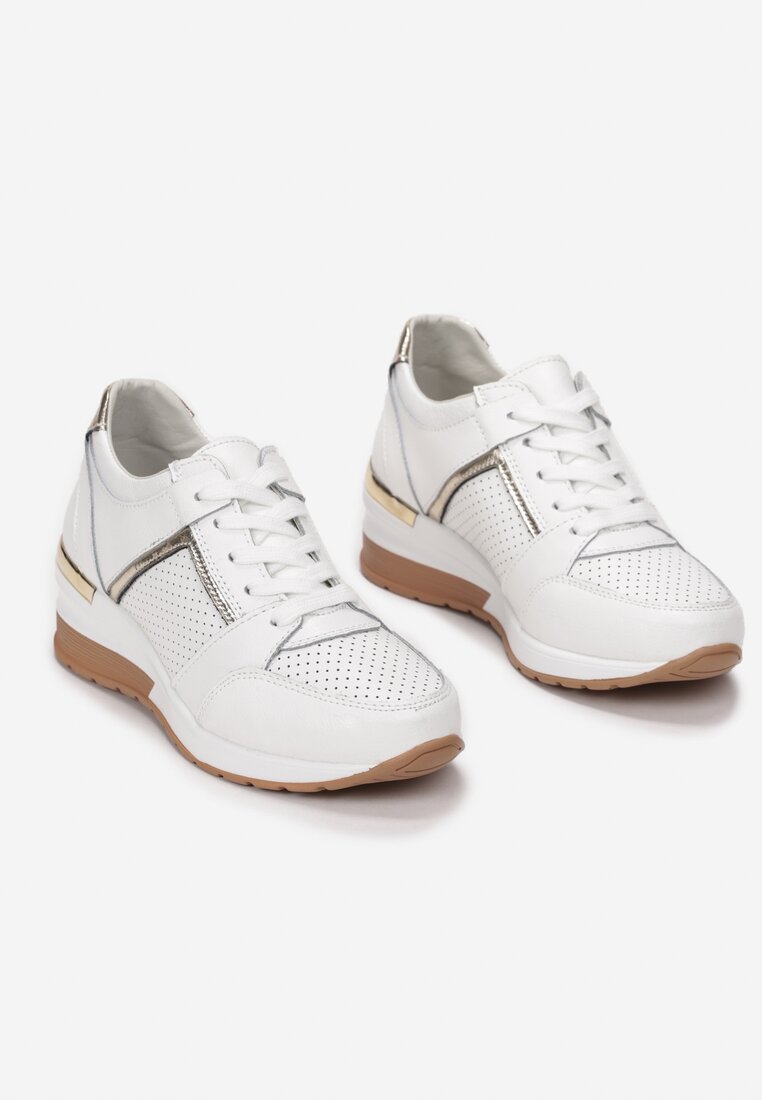 Biało-Złote Sneakersy Barbena