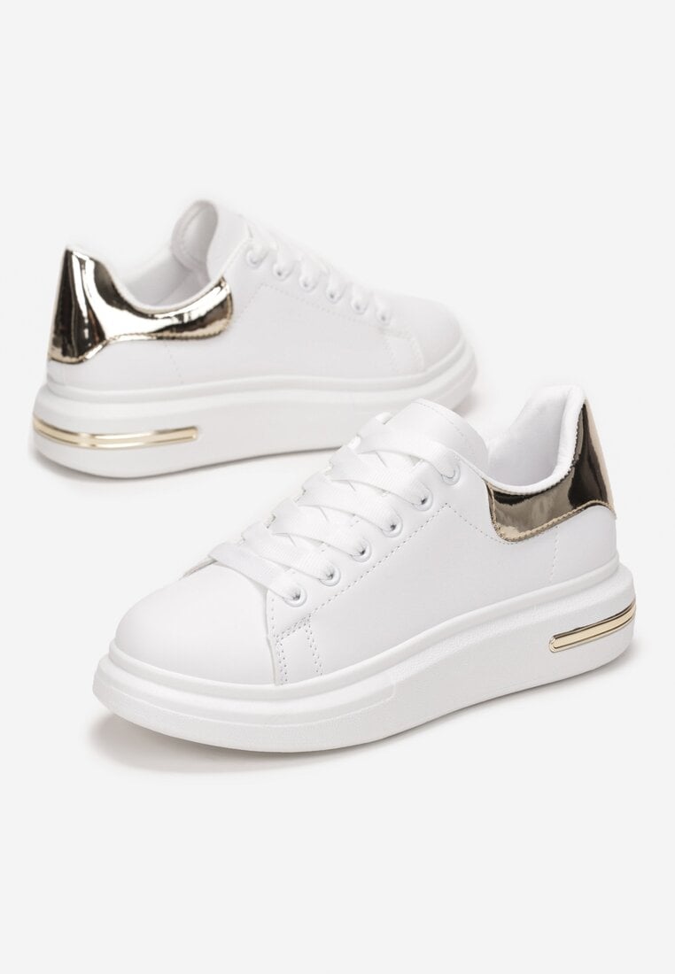 Biało-Złote Sneakersy Phoebare