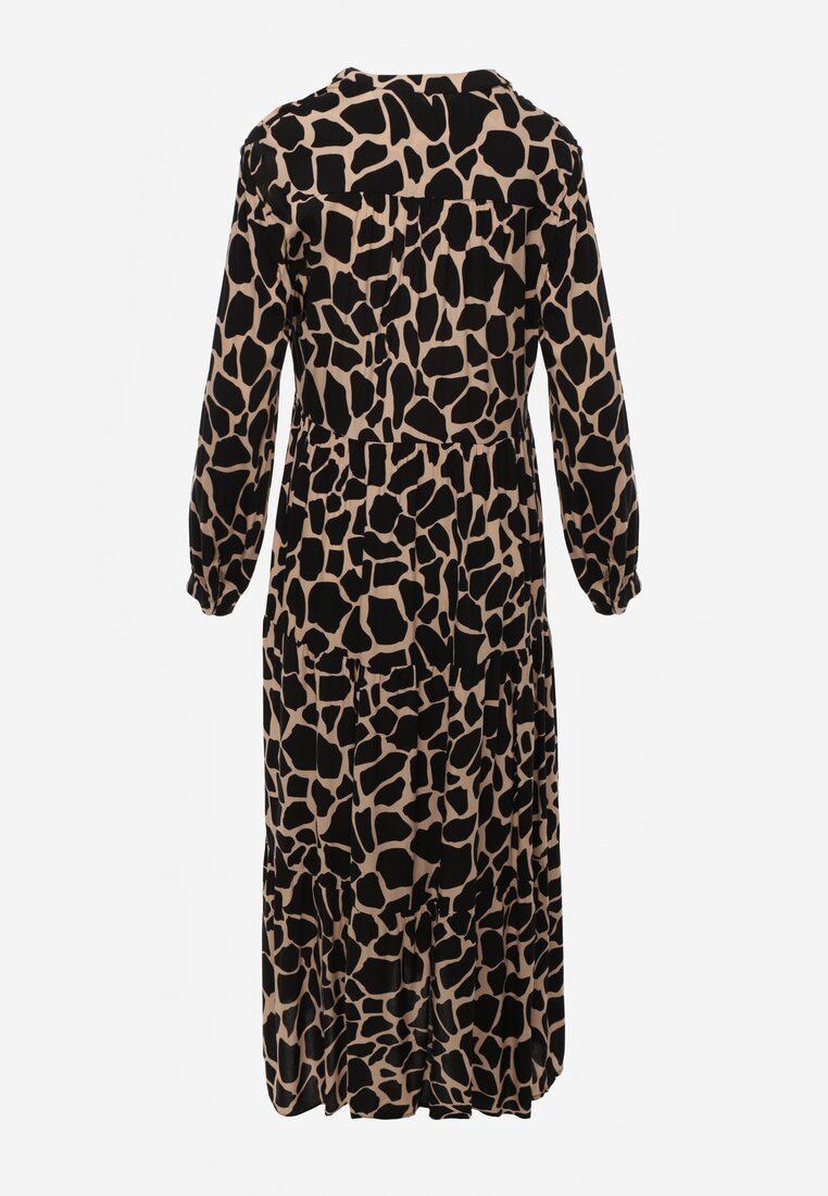 Czarno-Beżowa Sukienka Metestra
