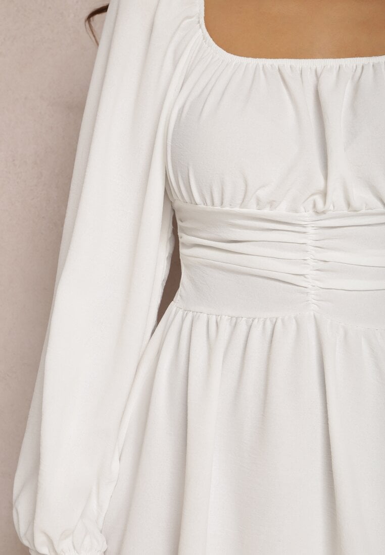 Biała Sukienka Megadia