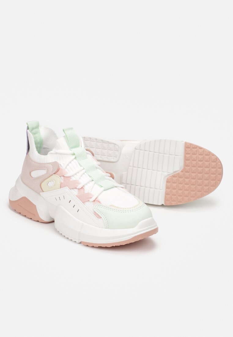 Biało-Różowe Sneakersy Actiope