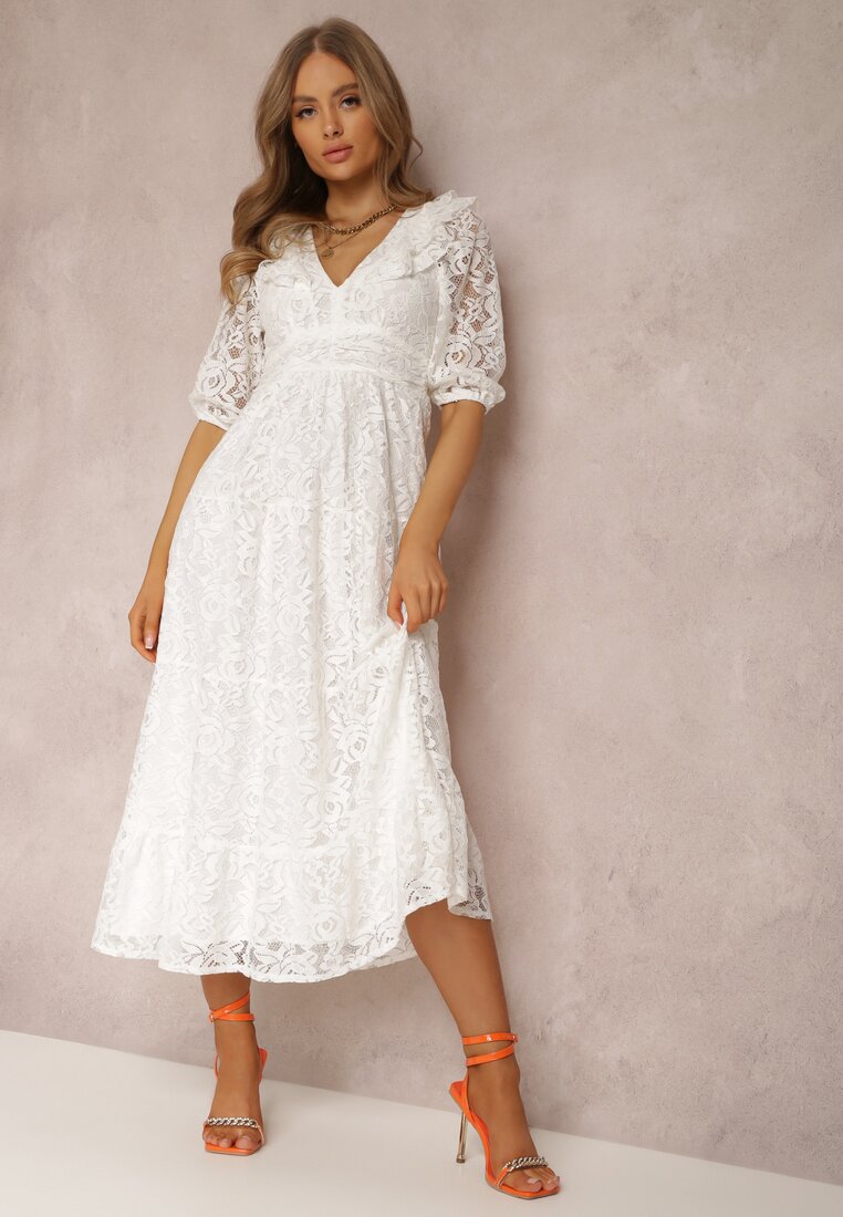 Biała Sukienka Althippe