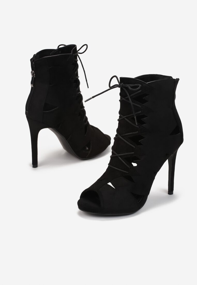 Czarne Sandały Darios