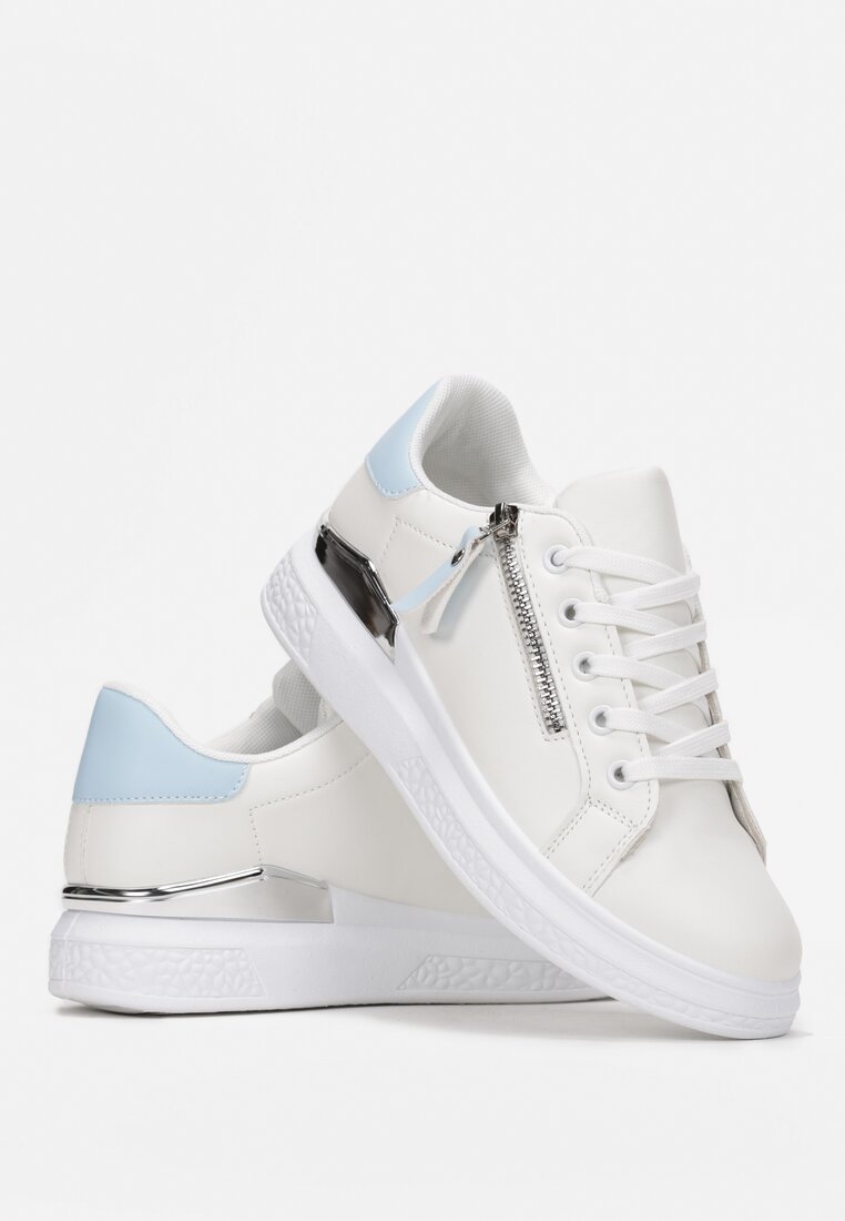 Biało-Niebieskie Sneakersy Oria
