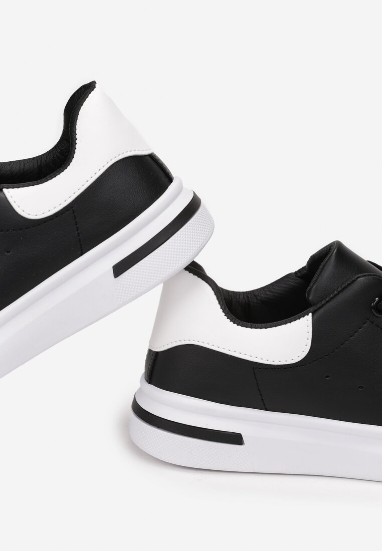 Czarno-Białe Sneakersy Acasandros