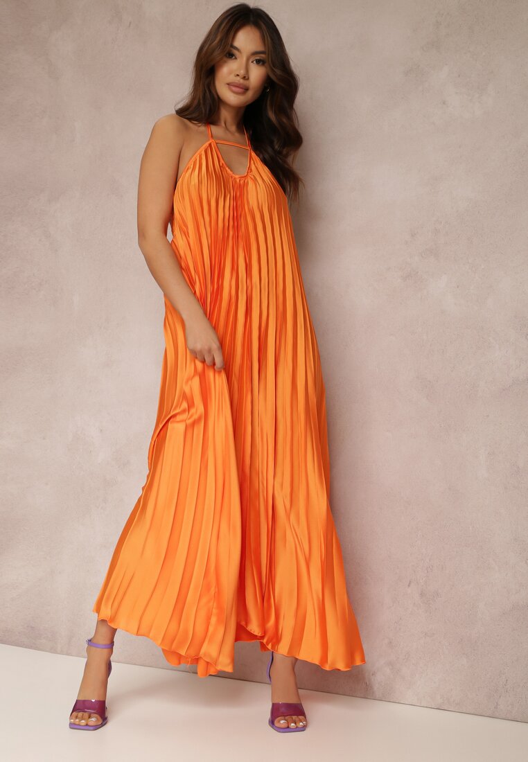 Pomarańczowa Sukienka Mellastis