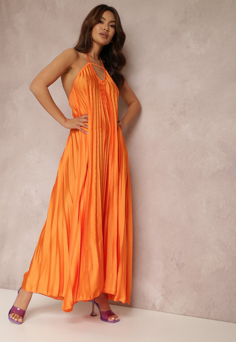 Pomarańczowa Sukienka Mellastis