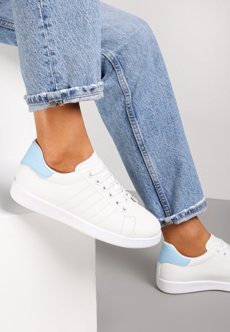 Biało-Niebieskie Sneakersy Alemon