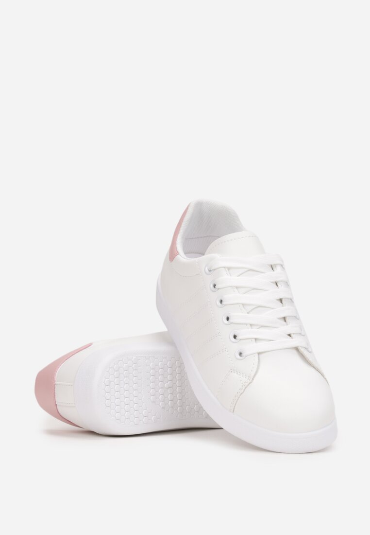 Biało-Różowe Sneakersy Alemon