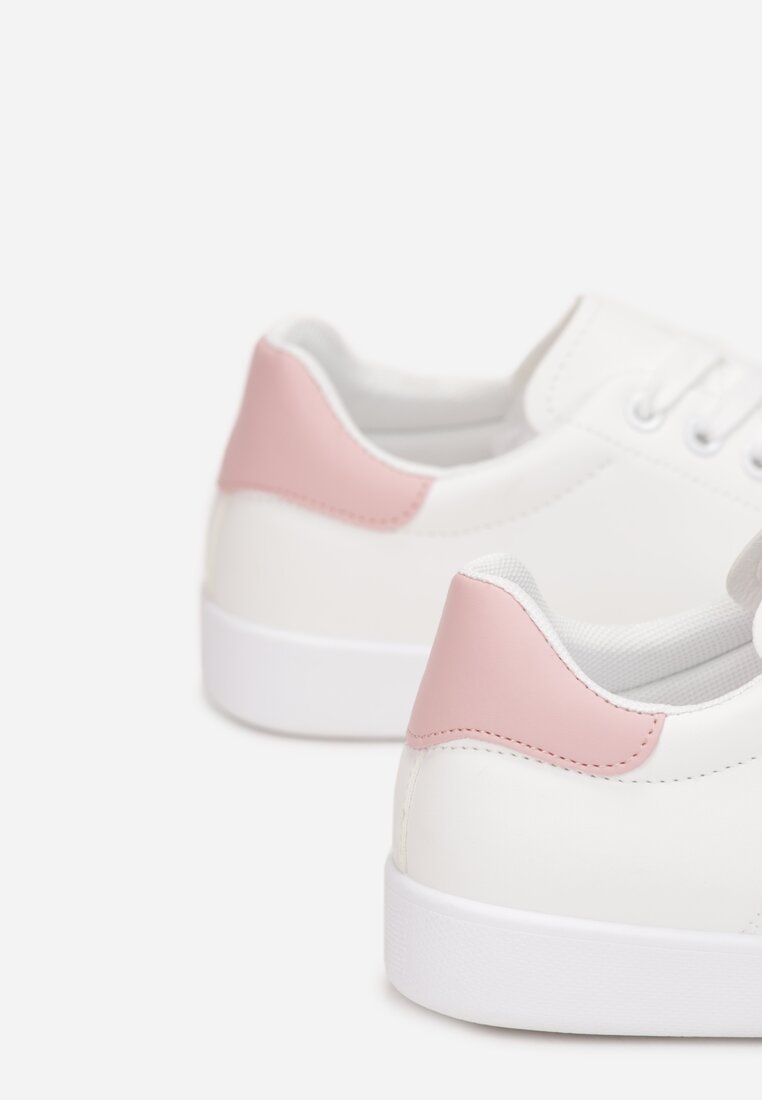 Biało-Różowe Sneakersy Alemon